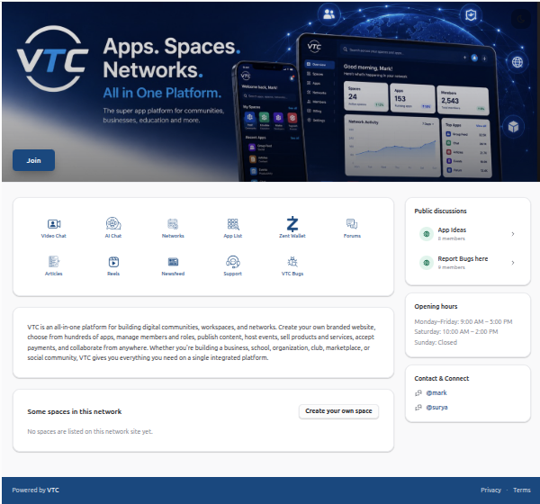 Public page in V26 Games